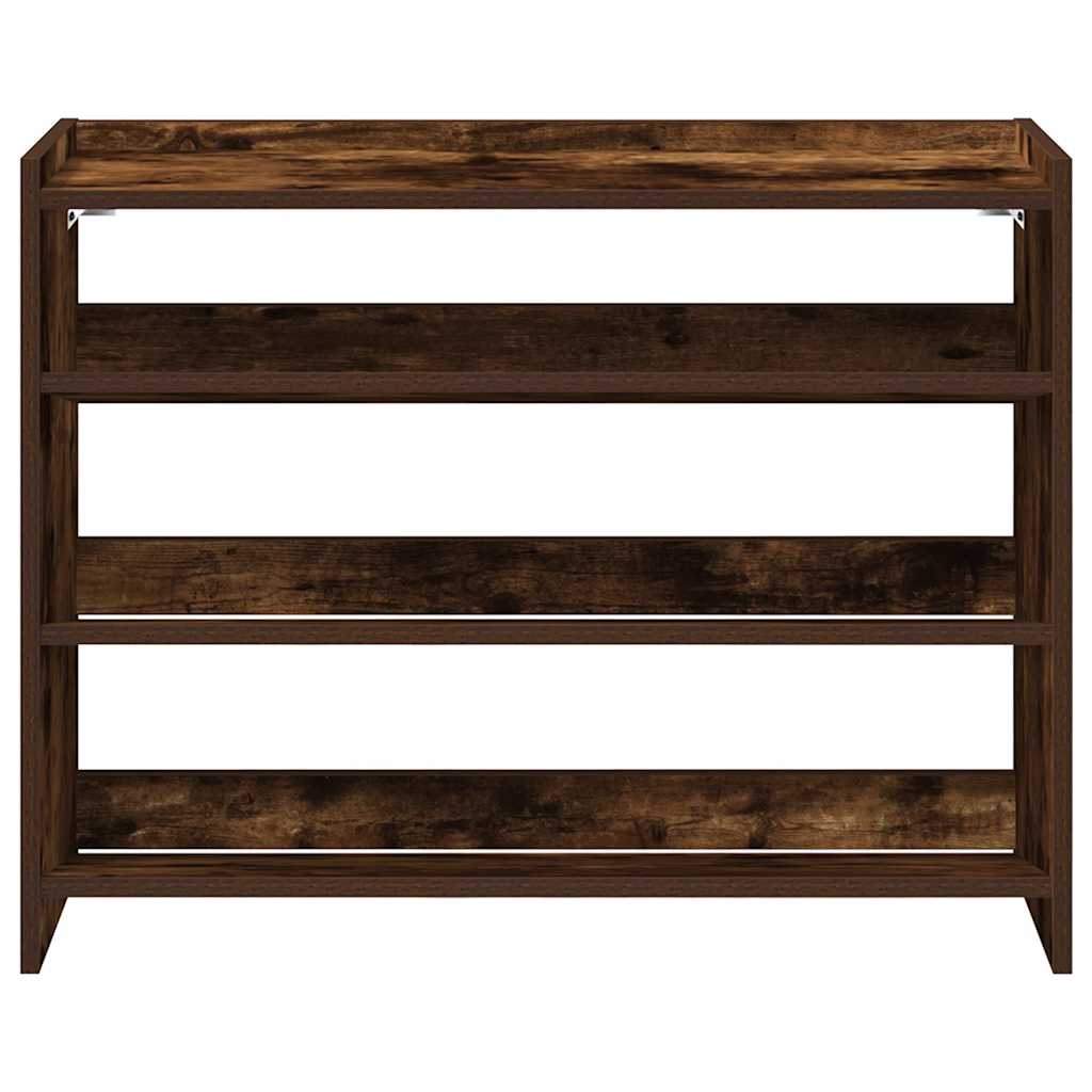 Schoenenrek 80x25x62 cm bewerkt hout gerookt eikenkleurig is nu te koop bij PeponiXL, paradijselijk wonen!