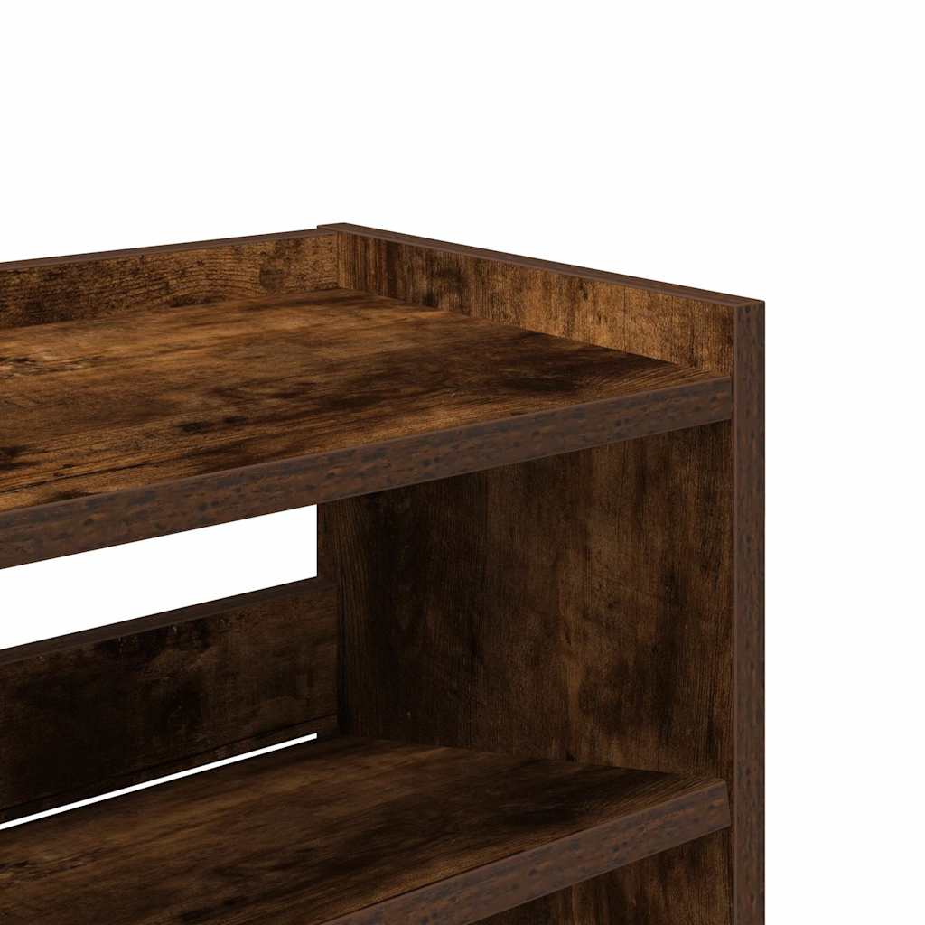 Schoenenrek 80x25x62 cm bewerkt hout gerookt eikenkleurig is nu te koop bij PeponiXL, paradijselijk wonen!