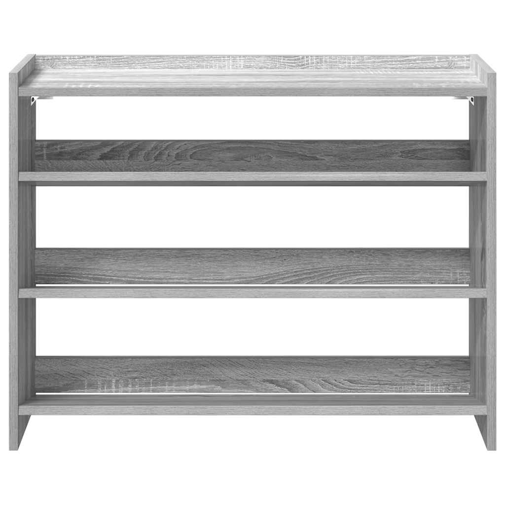 Schoenenrek 80x25x62 cm bewerkt hout grijs sonoma eikenkleur is nu te koop bij PeponiXL, paradijselijk wonen!