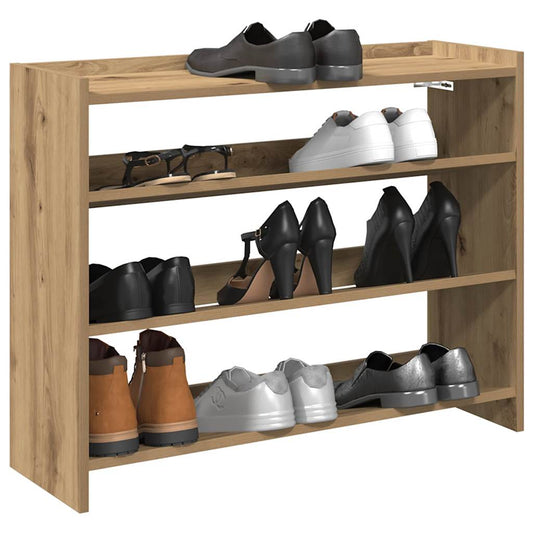 Schoenenrek 80x25x62 cm bewerkt hout artisanaal eikenkleur is nu te koop bij PeponiXL, paradijselijk wonen!