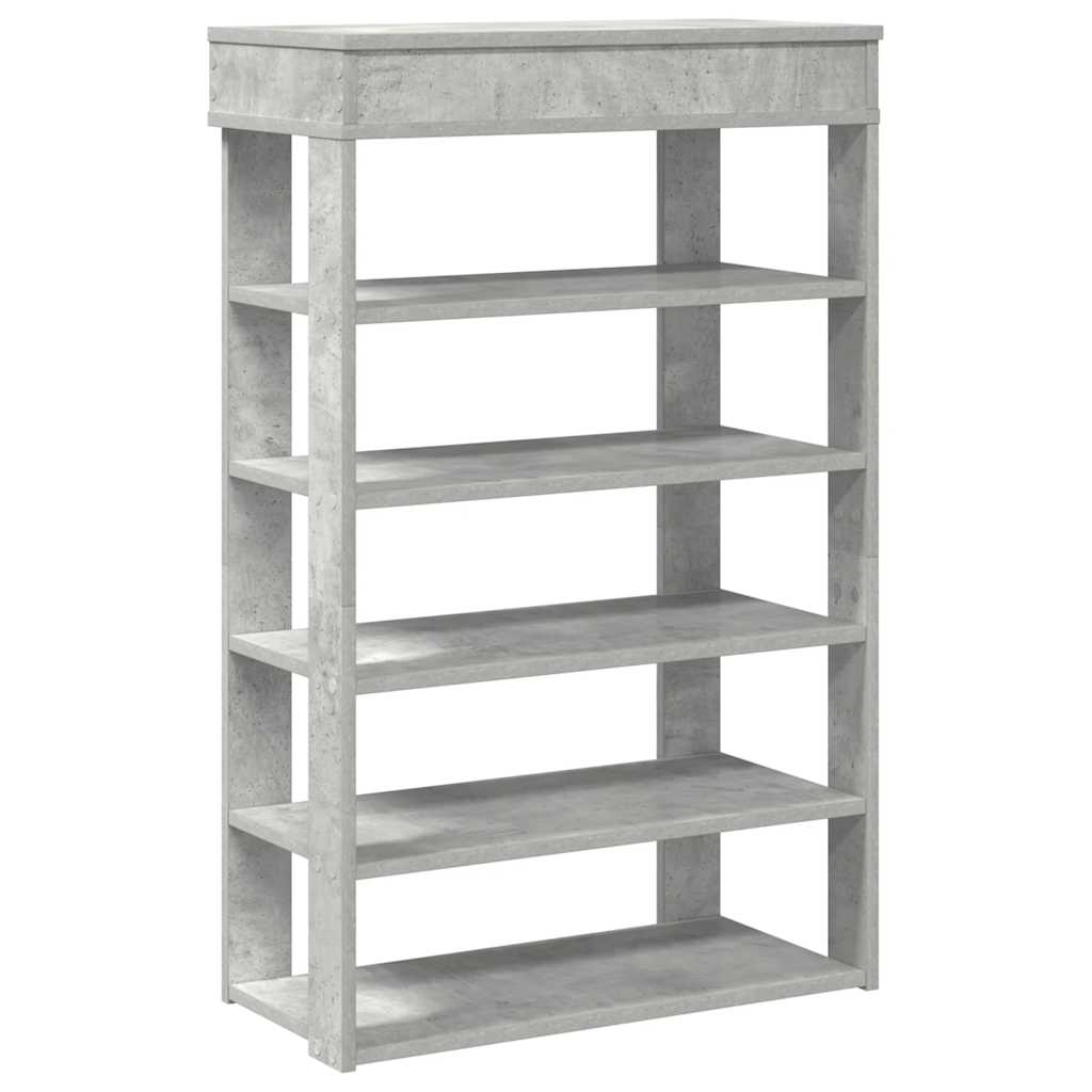Schoenenrek 60x30x98 cm bewerkt hout betongrijs is nu te koop bij PeponiXL, paradijselijk wonen!