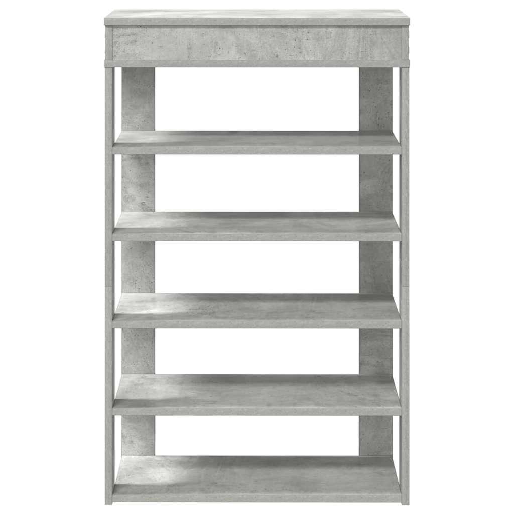 Schoenenrek 60x30x98 cm bewerkt hout betongrijs is nu te koop bij PeponiXL, paradijselijk wonen!