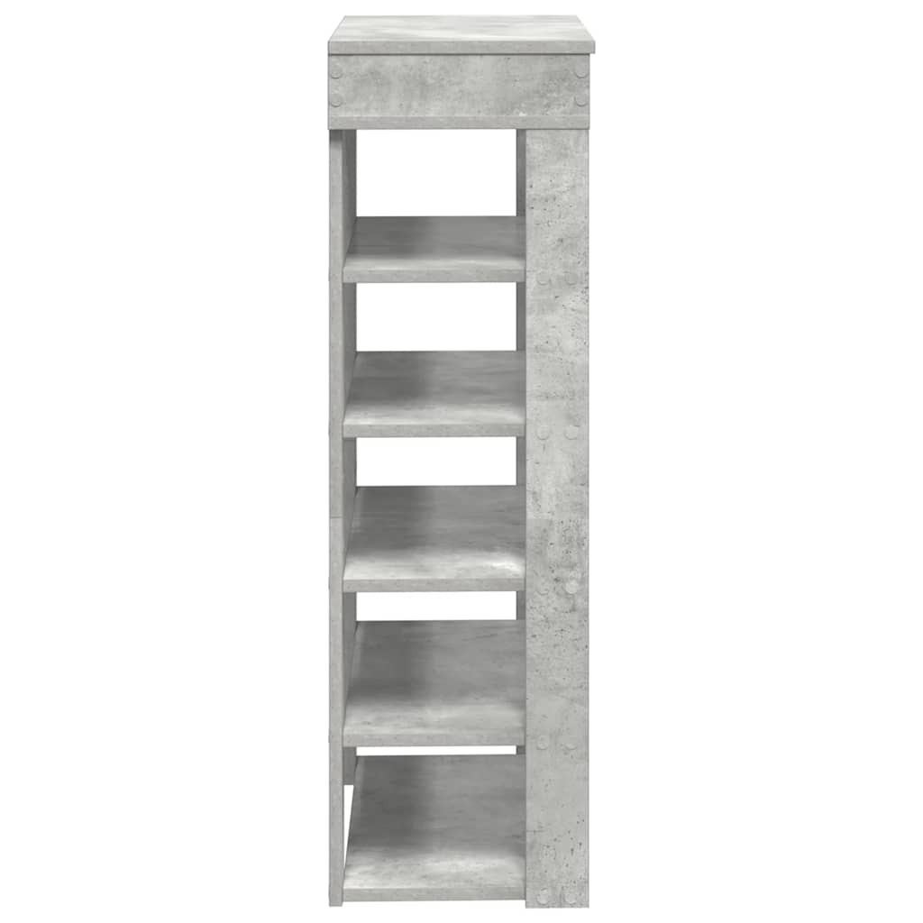 Schoenenrek 60x30x98 cm bewerkt hout betongrijs is nu te koop bij PeponiXL, paradijselijk wonen!
