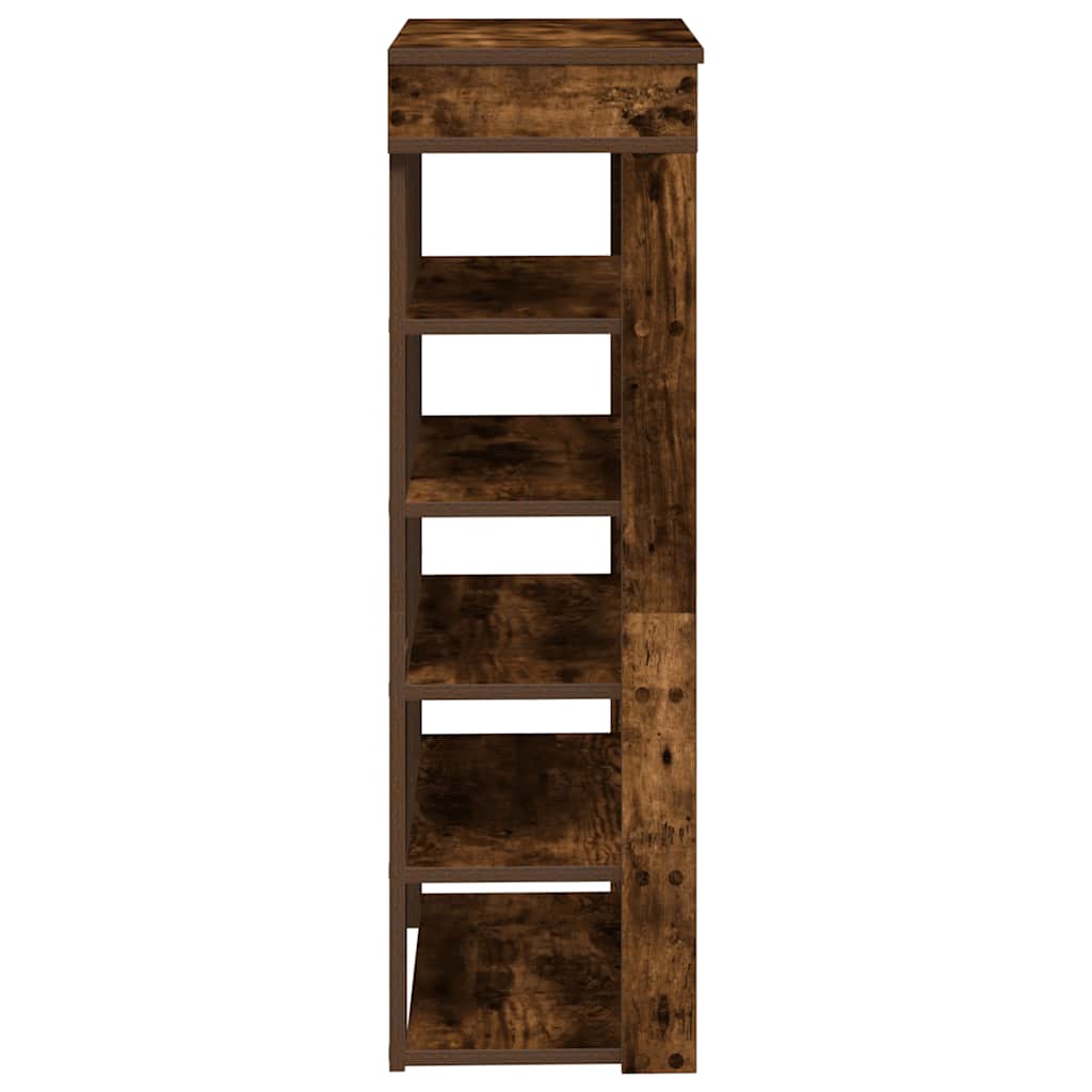 Schoenenrek 60x30x98 cm bewerkt hout gerookt eikenkleurig is nu te koop bij PeponiXL, paradijselijk wonen!