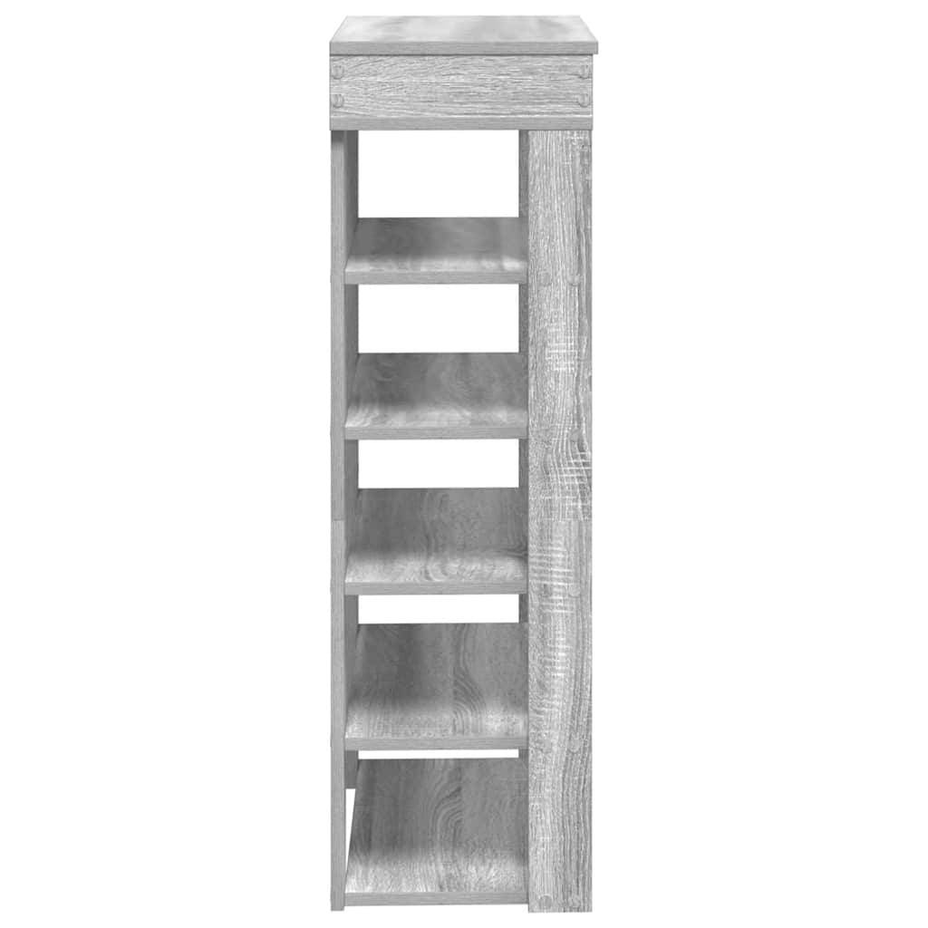 Schoenenrek 60x30x98 cm bewerkt hout grijs sonoma is nu te koop bij PeponiXL, paradijselijk wonen!