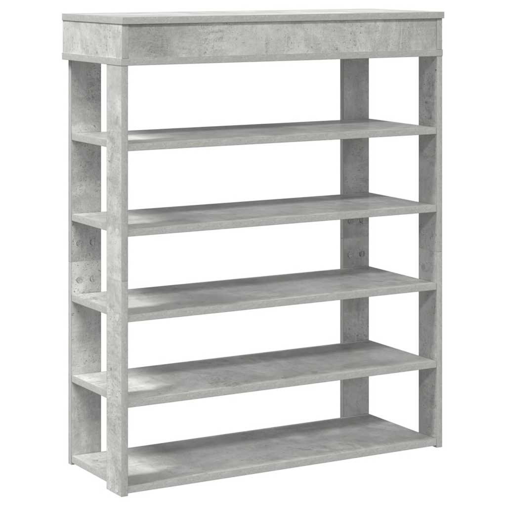Schoenenrek 80x30x98 cm bewerkt hout betongrijs is nu te koop bij PeponiXL, paradijselijk wonen!