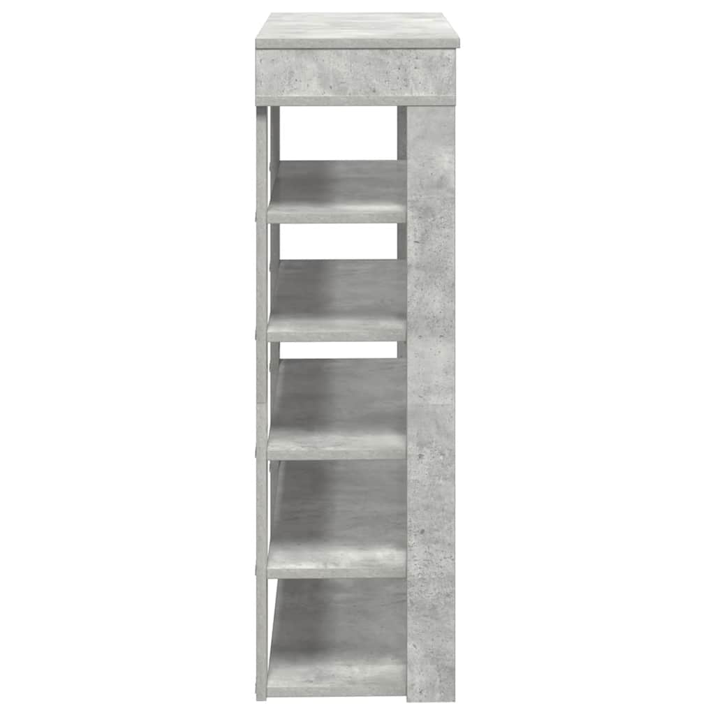 Schoenenrek 80x30x98 cm bewerkt hout betongrijs is nu te koop bij PeponiXL, paradijselijk wonen!