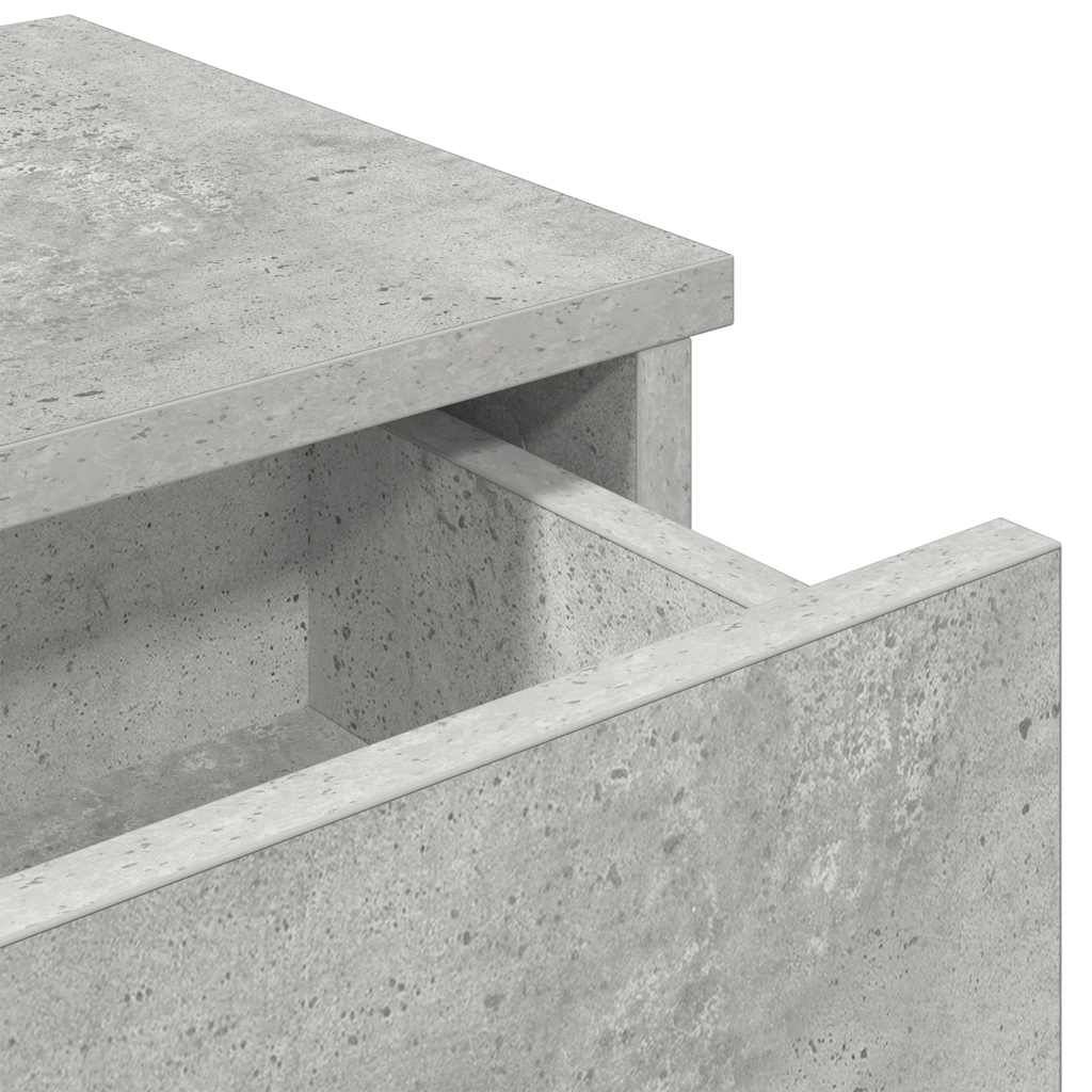 Wandschap met lades 60x28x15 cm bewerkt hout betongrijs is nu te koop bij PeponiXL, paradijselijk wonen!