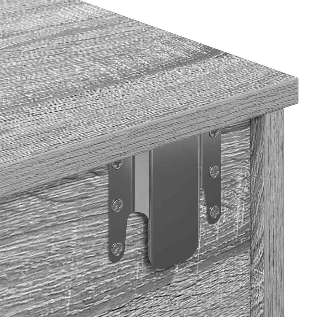 Wandschap met lades 60x28x15 cm bewerkt hout grijs sonoma eiken is nu te koop bij PeponiXL, paradijselijk wonen!