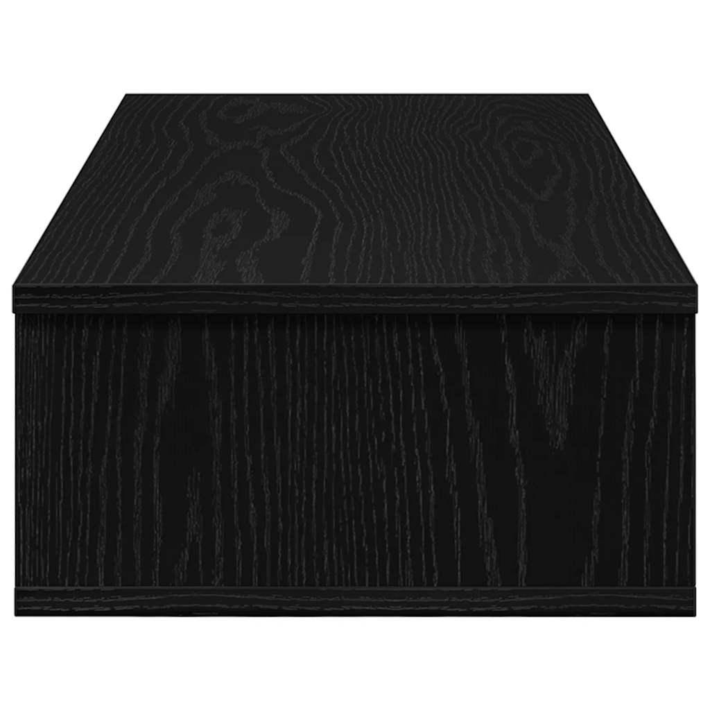 Wandschap met lades 80x31x17 cm bewerkt hout zwart is nu te koop bij PeponiXL, paradijselijk wonen!
