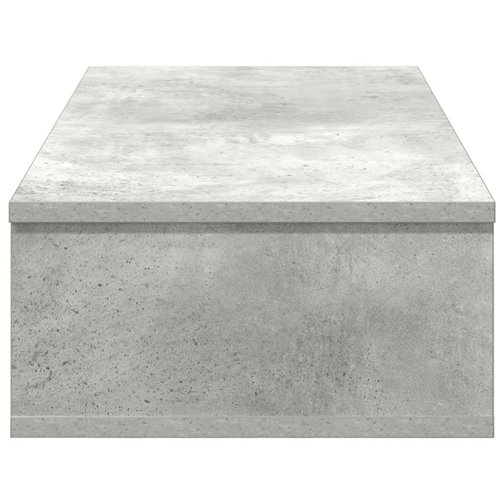 Wandschap met lades 80x31x17 cm bewerkt hout betongrijs is nu te koop bij PeponiXL, paradijselijk wonen!