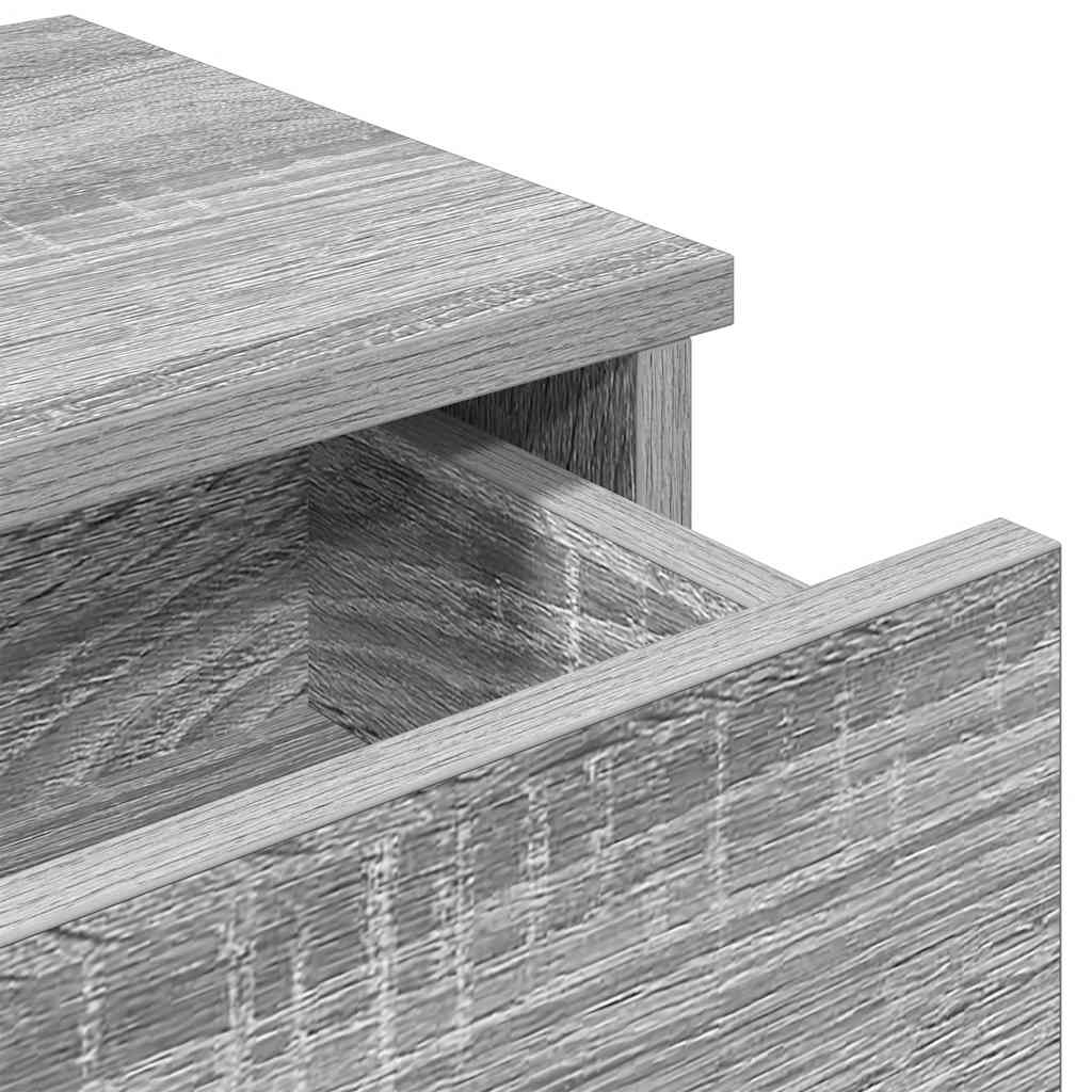 Wandschap met lades 80x31x17 cm bewerkt hout grijs sonoma eiken is nu te koop bij PeponiXL, paradijselijk wonen!