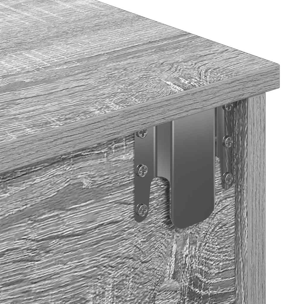 Wandschap met lades 80x31x17 cm bewerkt hout grijs sonoma eiken is nu te koop bij PeponiXL, paradijselijk wonen!