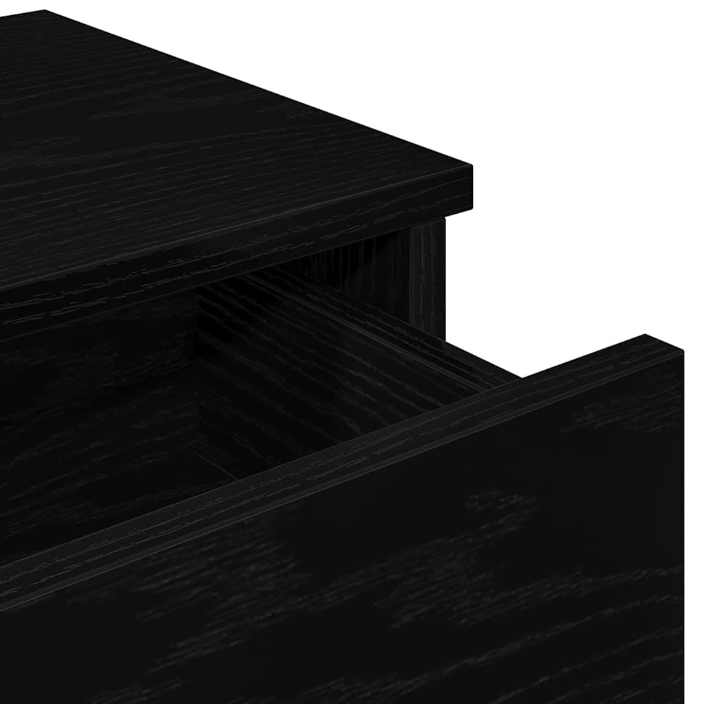 Wandschap met lades 100x37,5x19 cm bewerkt hout zwart is nu te koop bij PeponiXL, paradijselijk wonen!
