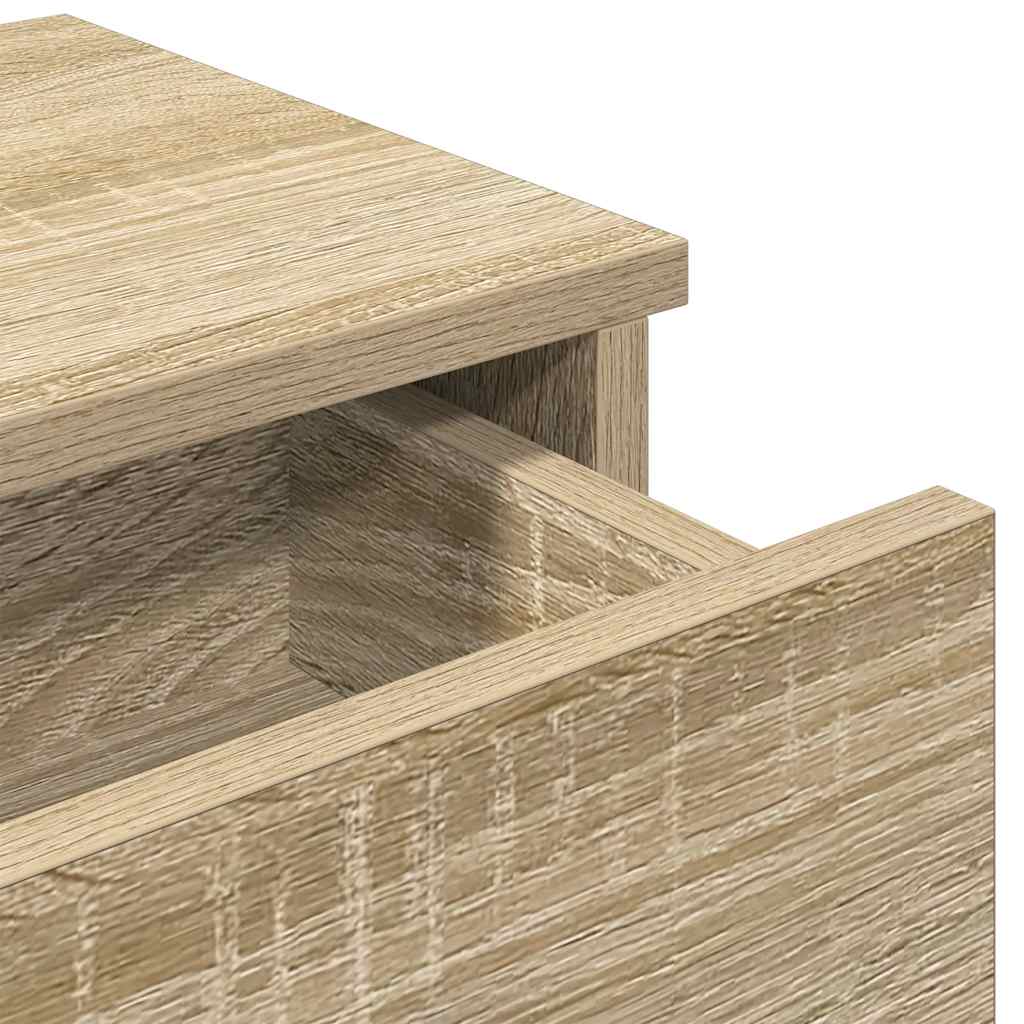 Wandschap met lades 100x37,5x19 cm bewerkt hout sonoma eiken is nu te koop bij PeponiXL, paradijselijk wonen!