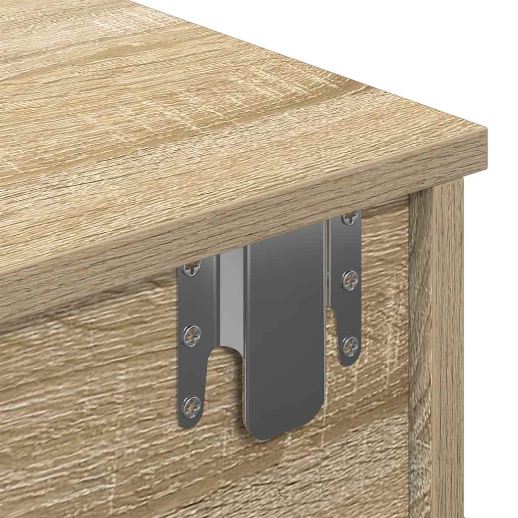 Wandschap met lades 100x37,5x19 cm bewerkt hout sonoma eiken is nu te koop bij PeponiXL, paradijselijk wonen!