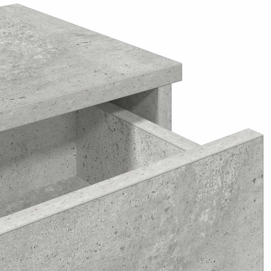 Wandschap met lades 100x37,5x19 cm bewerkt hout betongrijs is nu te koop bij PeponiXL, paradijselijk wonen!