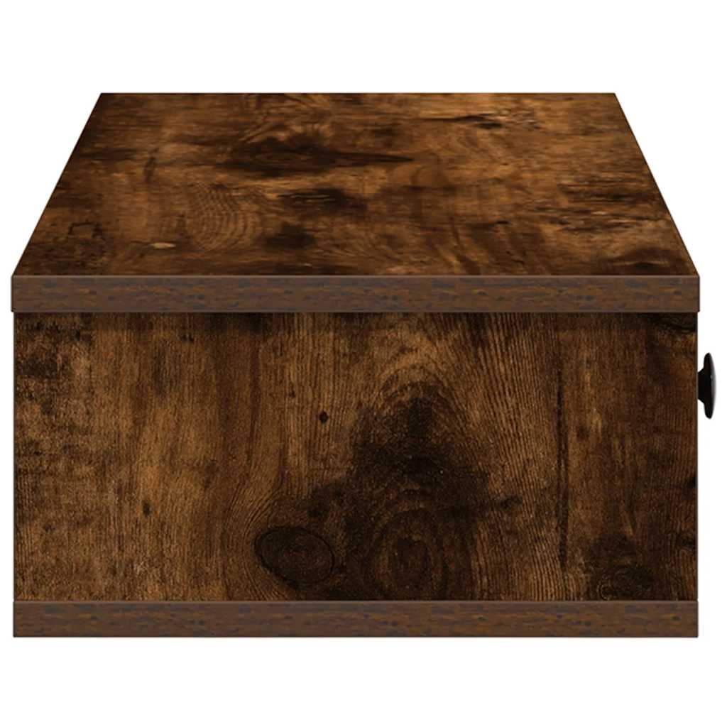 Wandschap met lades 100x37,5x19 cm bewerkt hout gerookt eiken is nu te koop bij PeponiXL, paradijselijk wonen!