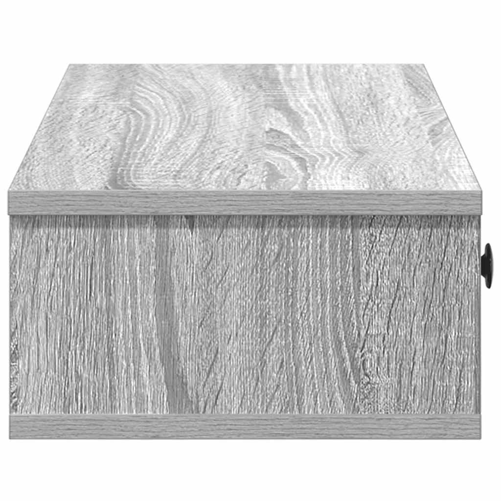 Wandschap met lades 100x37,5x19 cm bewerkt hout grijs sonoma is nu te koop bij PeponiXL, paradijselijk wonen!