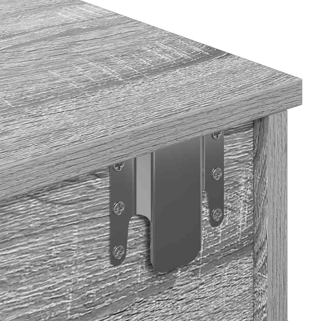 Wandschap met lades 100x37,5x19 cm bewerkt hout grijs sonoma is nu te koop bij PeponiXL, paradijselijk wonen!