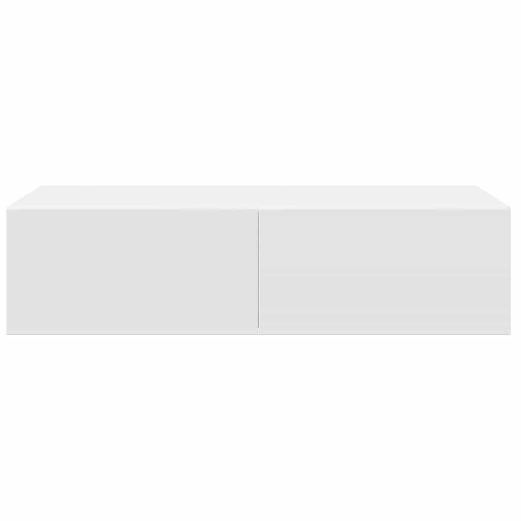 Wandschap met lades 60x26,5x15 cm bewerkt hout wit is nu te koop bij PeponiXL, paradijselijk wonen!