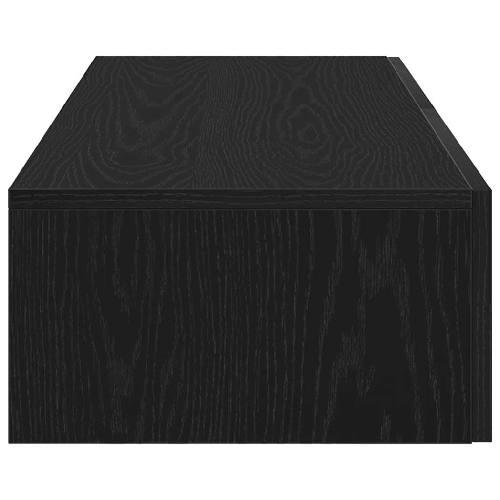 Wandschap met lades 60x26,5x15 cm bewerkt hout zwart is nu te koop bij PeponiXL, paradijselijk wonen!