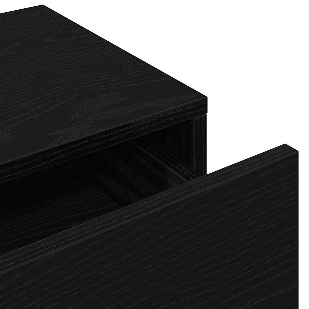 Wandschap met lades 60x26,5x15 cm bewerkt hout zwart is nu te koop bij PeponiXL, paradijselijk wonen!