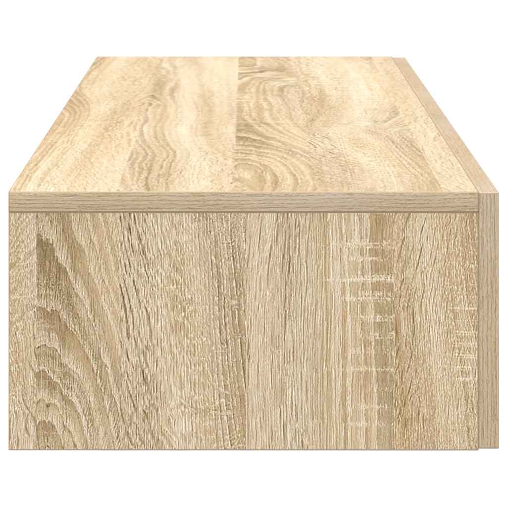 Wandschap met lades 60x26,5x15cm bewerkt hout sonoma eikenkleur is nu te koop bij PeponiXL, paradijselijk wonen!
