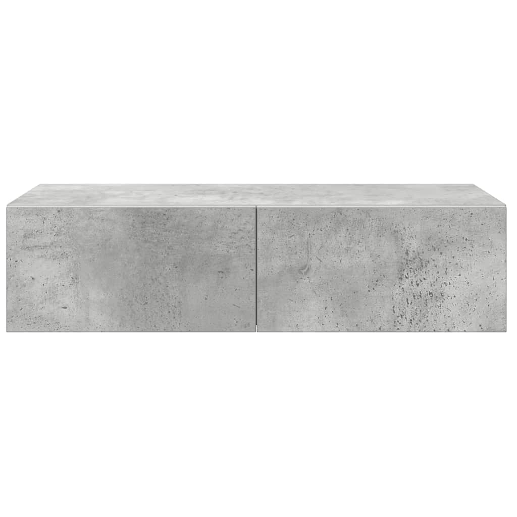 Wandschap met lades 60x26,5x15 cm bewerkt hout betongrijs is nu te koop bij PeponiXL, paradijselijk wonen!