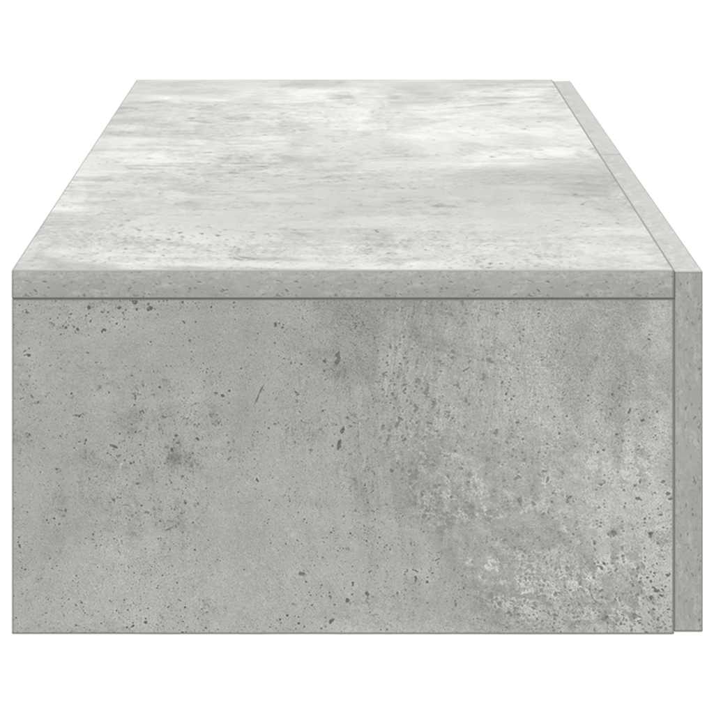 Wandschap met lades 60x26,5x15 cm bewerkt hout betongrijs is nu te koop bij PeponiXL, paradijselijk wonen!