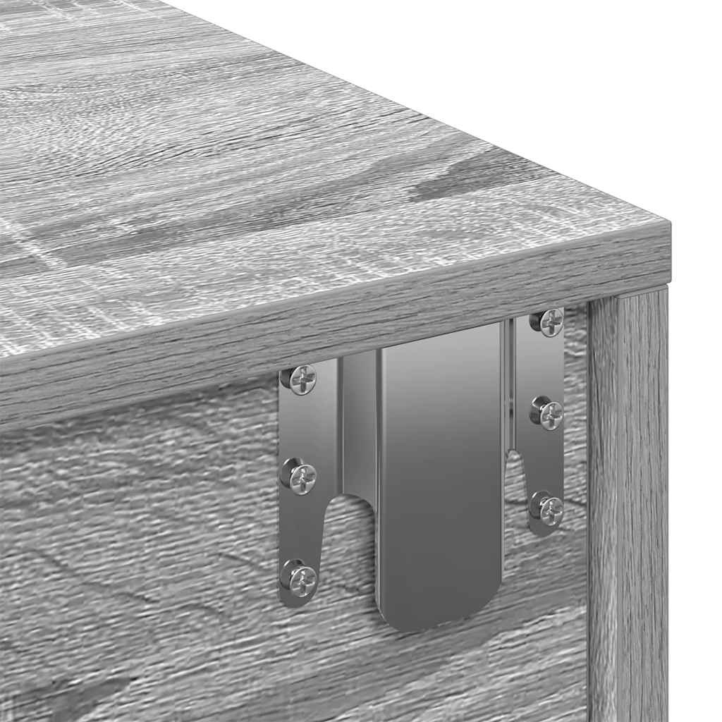 Wandschap met lades 60x26,5x15 cm bewerkt hout grijs sonoma is nu te koop bij PeponiXL, paradijselijk wonen!