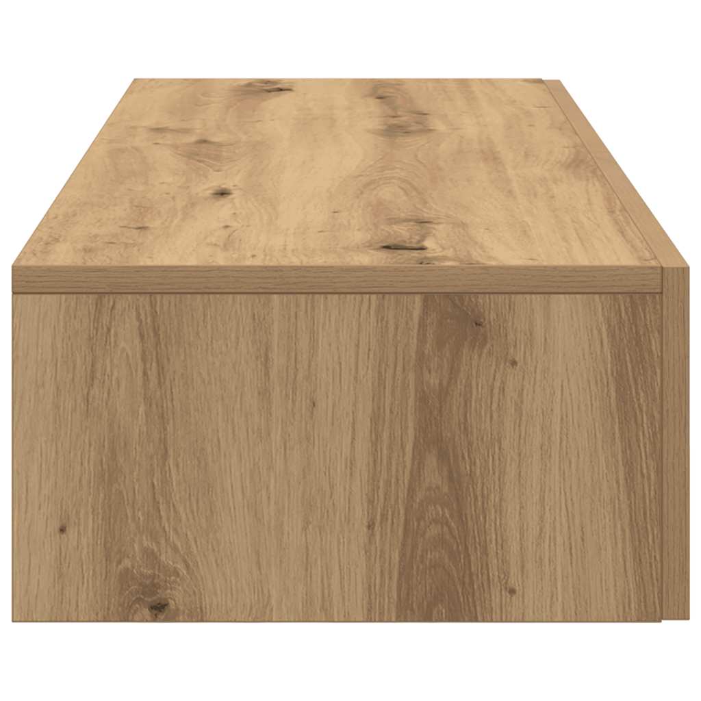 Wandschap met lades 60x26,5x15 cm bewerkt hout artisanaal eiken is nu te koop bij PeponiXL, paradijselijk wonen!