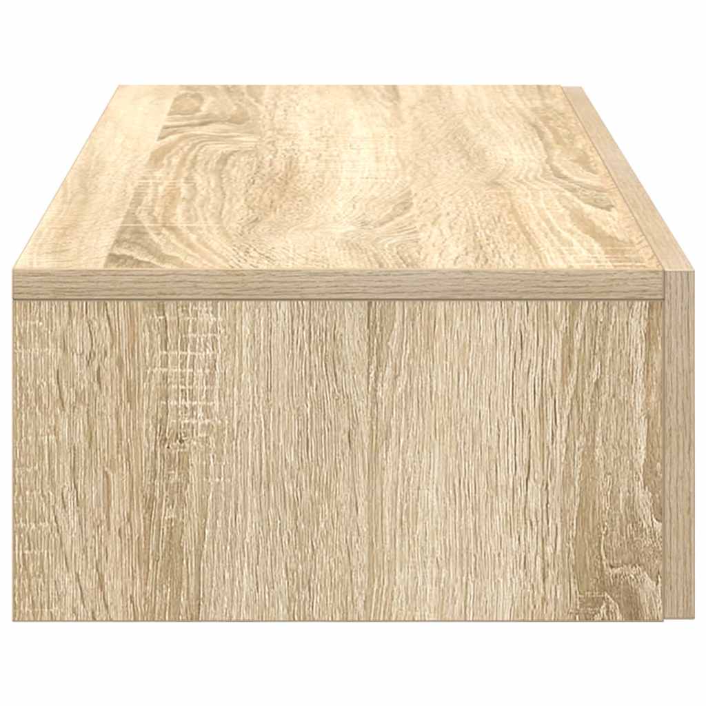 Wandschap met lades 80x33x17 cm bewerkt hout sonoma eikenkleur is nu te koop bij PeponiXL, paradijselijk wonen!