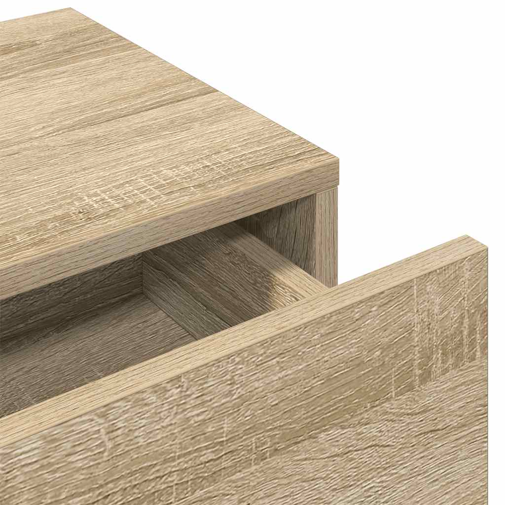 Wandschap met lades 80x33x17 cm bewerkt hout sonoma eikenkleur is nu te koop bij PeponiXL, paradijselijk wonen!