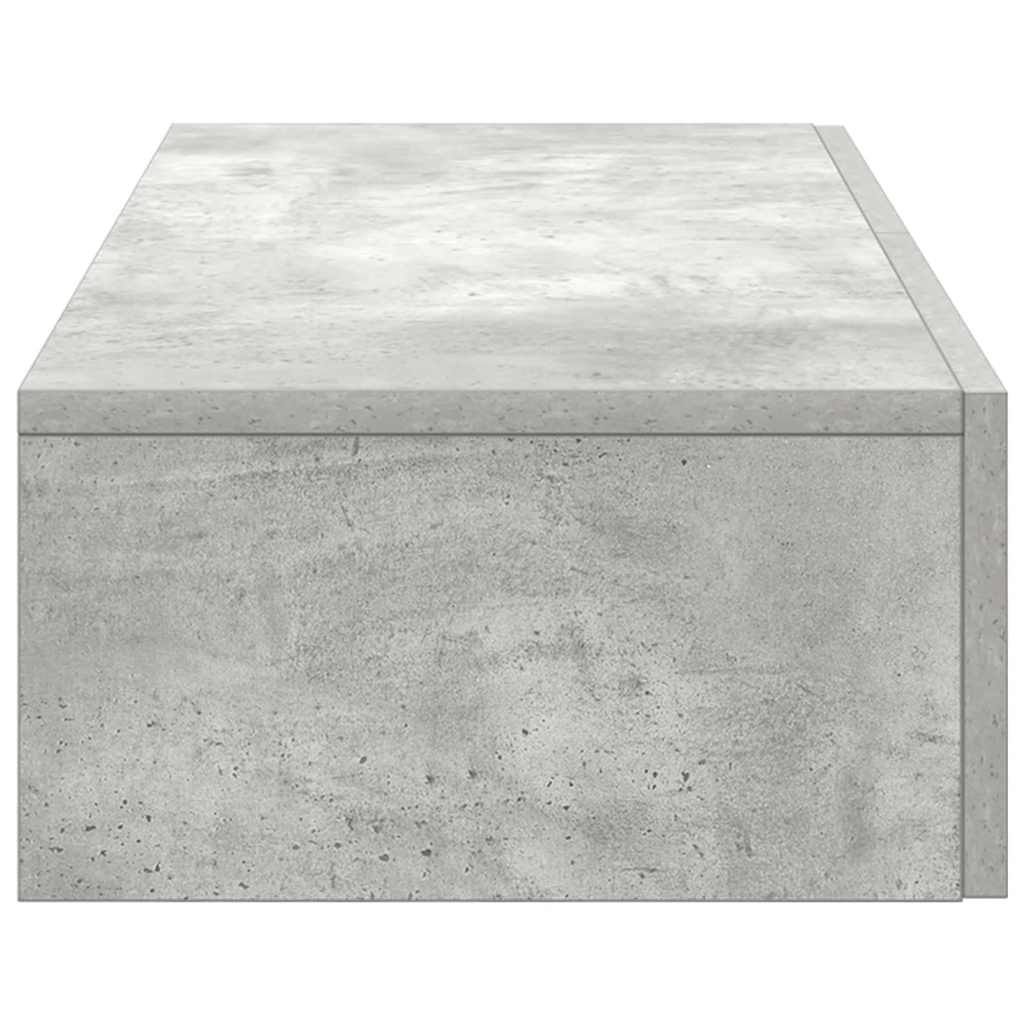 Wandschap met lades 80x33x17 cm bewerkt hout betongrijs is nu te koop bij PeponiXL, paradijselijk wonen!