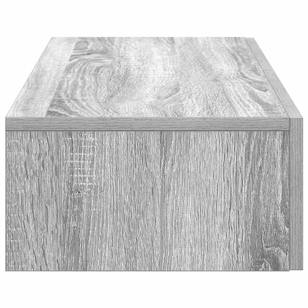 Wandschap met lades 80x33x17 cm bewerkt hout grijs sonoma eiken is nu te koop bij PeponiXL, paradijselijk wonen!