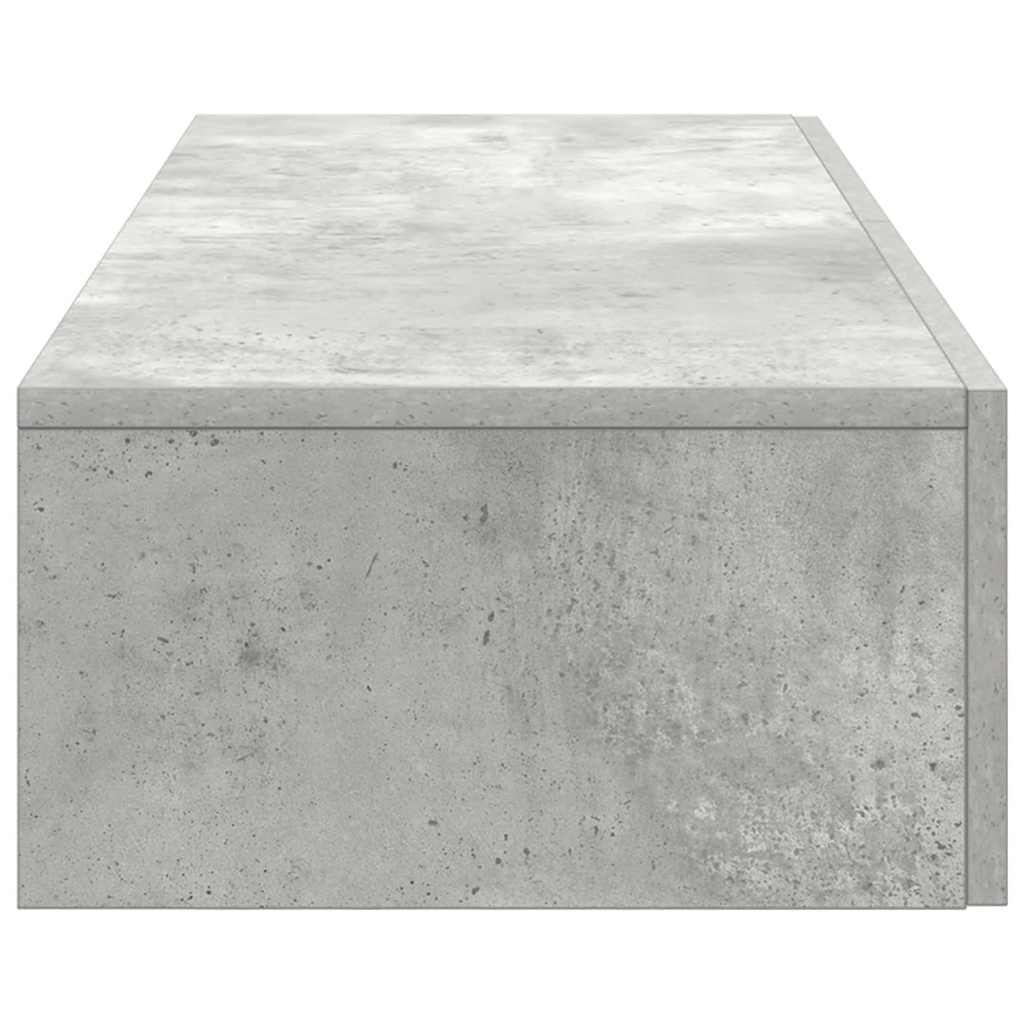 Wandschap met lades 100x36x19 cm bewerkt hout betongrijs is nu te koop bij PeponiXL, paradijselijk wonen!