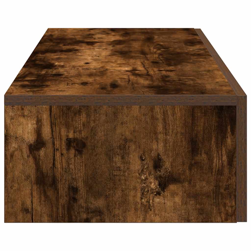 Wandschap met lades 100x36x19cm bewerkt hout gerookt eikenkleur is nu te koop bij PeponiXL, paradijselijk wonen!