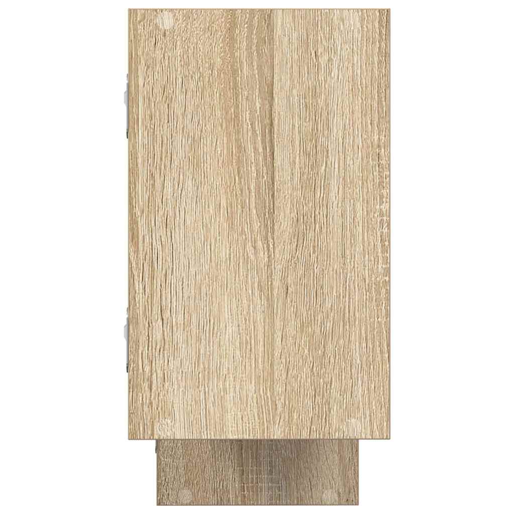 Wandschap kubus 5 vakken bewerkt hout sonoma eikenkleurig is nu te koop bij PeponiXL, paradijselijk wonen!