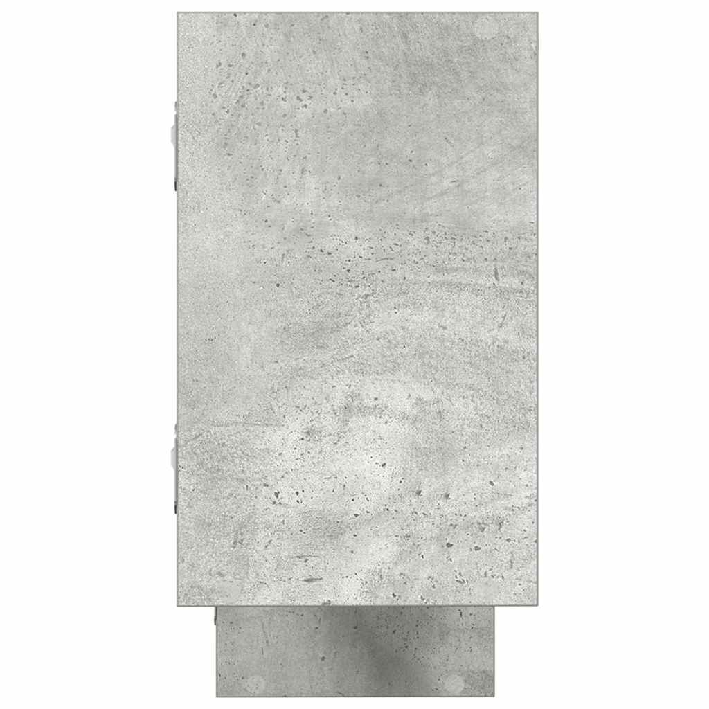 Wandschap kubus 5 vakken bewerkt hout betongrijs is nu te koop bij PeponiXL, paradijselijk wonen!