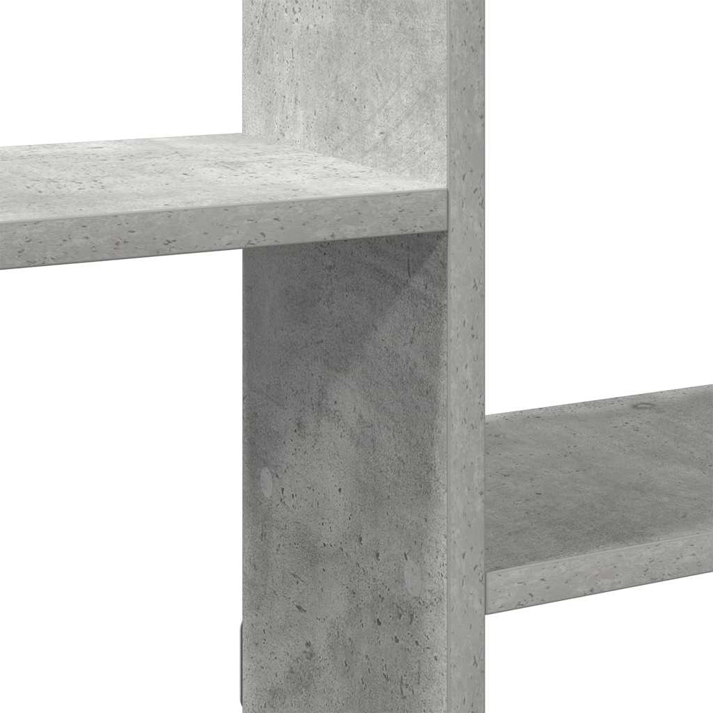 Wandschap kubus 5 vakken bewerkt hout betongrijs is nu te koop bij PeponiXL, paradijselijk wonen!