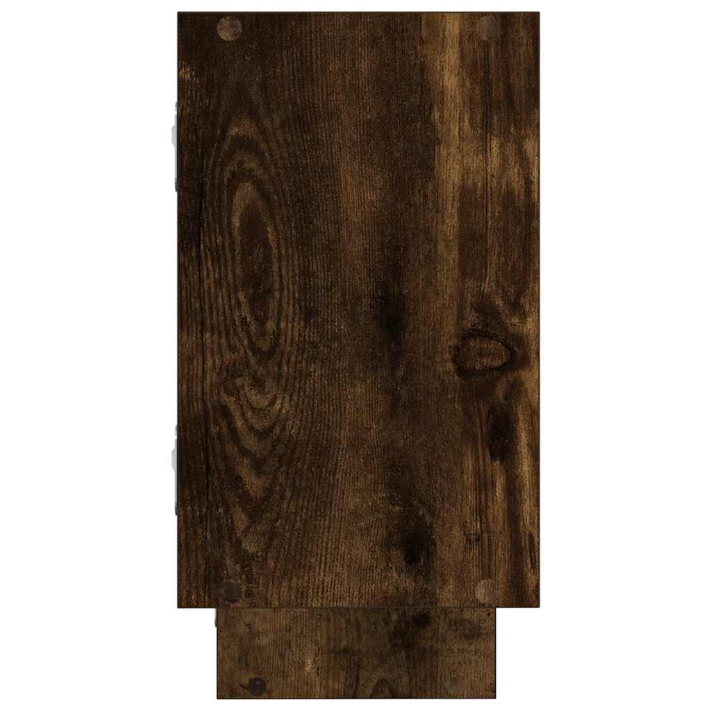 Wandschap kubus 5 vakken bewerkt hout gerookt eikenkleurig is nu te koop bij PeponiXL, paradijselijk wonen!