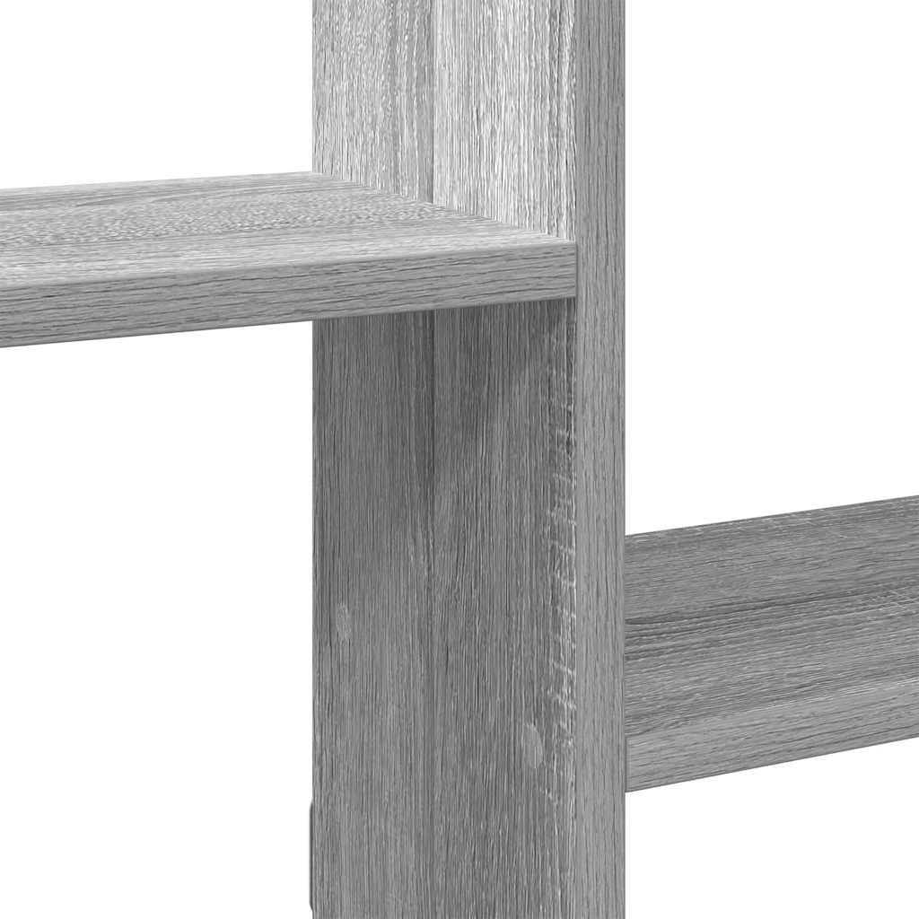 Wandschap kubus 5 vakken bewerkt hout grijs sonoma eikenkleurig is nu te koop bij PeponiXL, paradijselijk wonen!