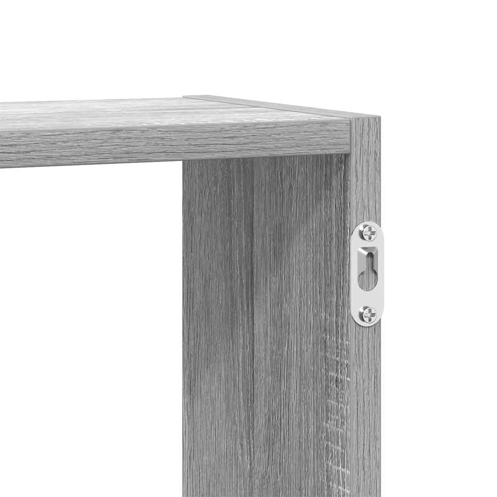 Wandschap kubus 5 vakken bewerkt hout grijs sonoma eikenkleurig is nu te koop bij PeponiXL, paradijselijk wonen!