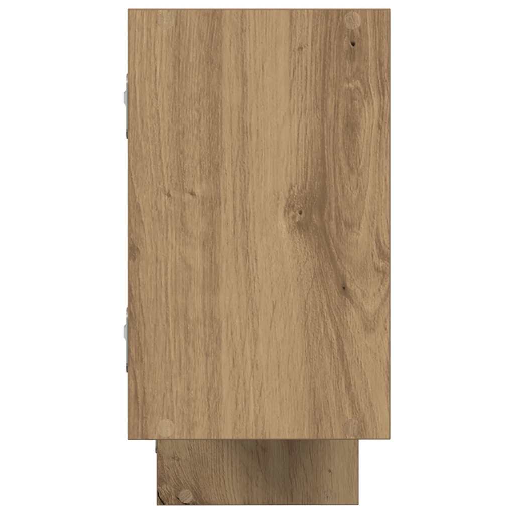 Wandschap kubus 5 vakken bewerkt hout artisanaal eikenkleurig is nu te koop bij PeponiXL, paradijselijk wonen!