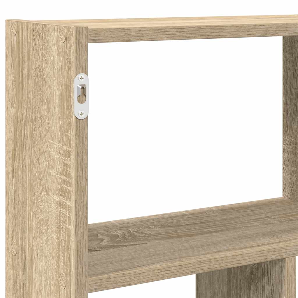 Wandschap kubus 12 vakken bewerkt hout sonoma eikenkleurig is nu te koop bij PeponiXL, paradijselijk wonen!