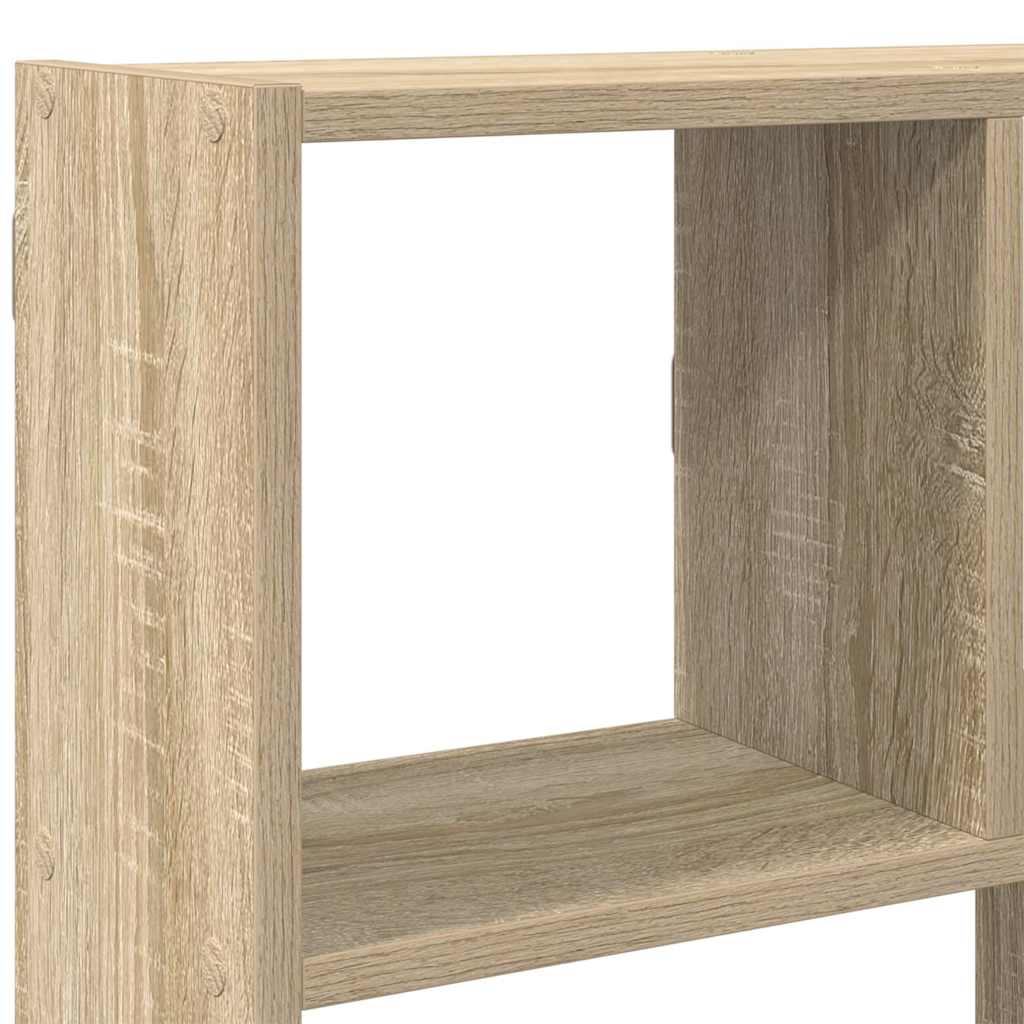 Wandschap kubus 12 vakken bewerkt hout sonoma eikenkleurig is nu te koop bij PeponiXL, paradijselijk wonen!