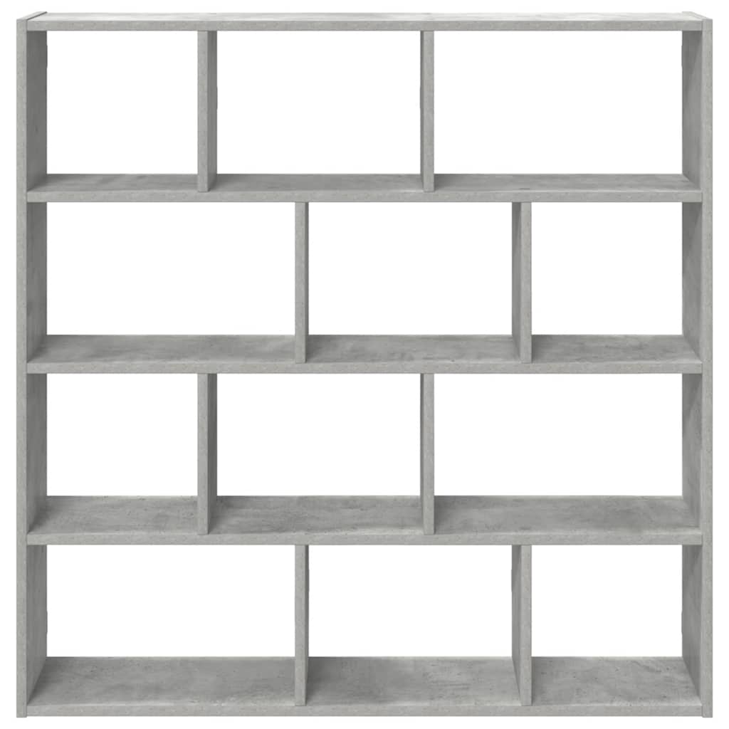 Wandschap kubus 12 vakken bewerkt hout betongrijs is nu te koop bij PeponiXL, paradijselijk wonen!
