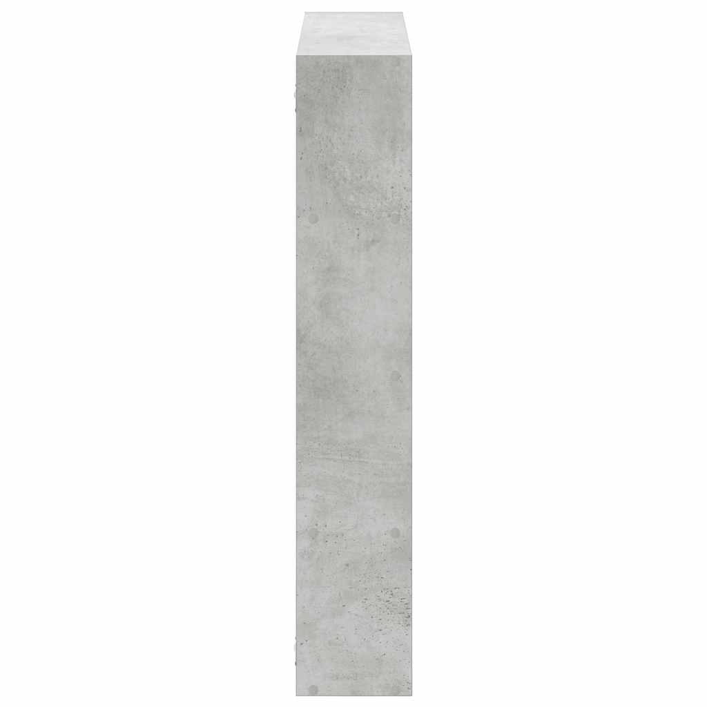 Wandschap kubus 12 vakken bewerkt hout betongrijs is nu te koop bij PeponiXL, paradijselijk wonen!