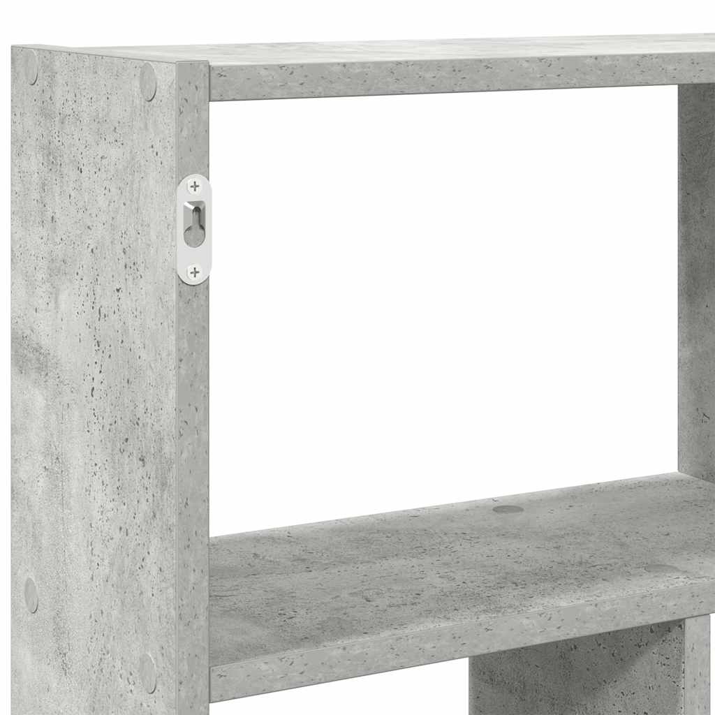 Wandschap kubus 12 vakken bewerkt hout betongrijs is nu te koop bij PeponiXL, paradijselijk wonen!